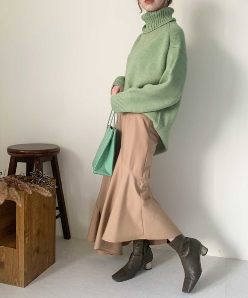 Luxe(リュクス)の「ランダム切替アシメマーメイドスカート(スカート・レディース・イエロー/ベージュ/ターコイズブルー/ブラック・38)」の9枚目の写真