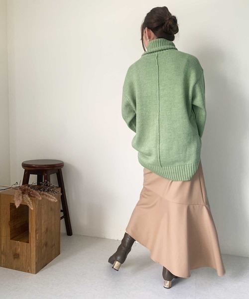 Luxe(リュクス)の「ランダム切替アシメマーメイドスカート(スカート・レディース・イエロー/ベージュ/ターコイズブルー/ブラック・38)」の6枚目の写真