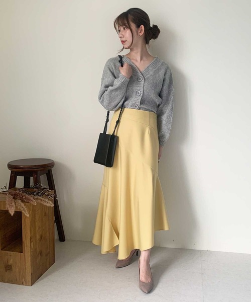 Luxe(リュクス)の「ランダム切替アシメマーメイドスカート(スカート・レディース・イエロー/ベージュ/ターコイズブルー/ブラック・38)」の10枚目の写真