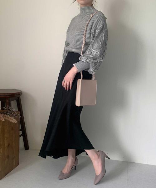 Luxe(リュクス)の「ランダム切替アシメマーメイドスカート(スカート・レディース・イエロー/ベージュ/ターコイズブルー/ブラック・38)」の14枚目の写真