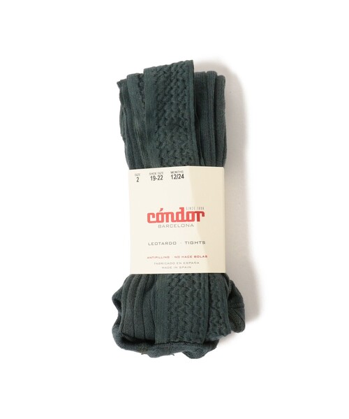 こども ビームス（コドモビームス）の「CONDOR / サスペンダー リブ タイツ（6ヶ月～4才)（タイツ/ストッキング・キッズ・ネイビー/ナチュラル/ホワイト系その他3/グリーン系その他5/レッド系その他2/レッド系その他7/オレンジ系その他4・0(6-12m)/2(1-2y)/4(3-4y)）」の4枚目の写真