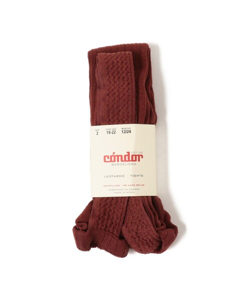 こども ビームス（コドモビームス）の「CONDOR / サスペンダー リブ タイツ（6ヶ月～4才)（タイツ/ストッキング・キッズ・ネイビー/ナチュラル/ホワイト系その他3/グリーン系その他5/レッド系その他2/レッド系その他7/オレンジ系その他4・0(6-12m)/2(1-2y)/4(3-4y)）」の6枚目の写真