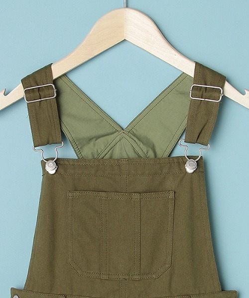 Lindsay（リンジィ）の「大人っぽフレアーミディ丈ジャンパースカート（ジャンパースカート・キッズ・カーキ/ブラック・L/M/S）」の5枚目の写真