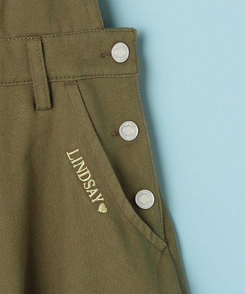 Lindsay（リンジィ）の「大人っぽフレアーミディ丈ジャンパースカート（ジャンパースカート・キッズ・カーキ/ブラック・L/M/S）」の7枚目の写真