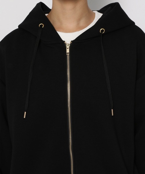 GLOBAL WORK（グローバルワーク）の「サマ見えエアリーZIPパーカー/215569（パーカー・レディース・アイボリー/ブラック/キャメル・MEDIUM/LARGE）」の10枚目の写真