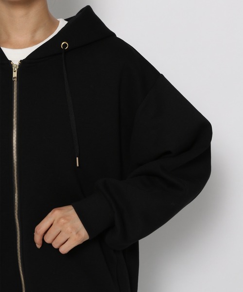 GLOBAL WORK（グローバルワーク）の「サマ見えエアリーZIPパーカー/215569（パーカー・レディース・アイボリー/ブラック/キャメル・MEDIUM/LARGE）」の11枚目の写真