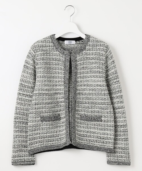 J.PRESS(ジェイプレス)の「【洗える・抗菌防臭】TWEED KNIT カーディガン(カーディガン/ボレロ・レディース・ブラック系1/ベージュ系1/サックスブルー系1・MEDIUM/LARGE)」の8枚目の写真