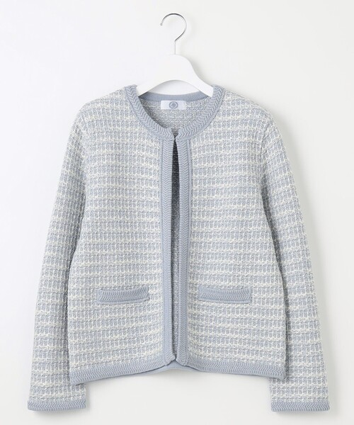 J.PRESS(ジェイプレス)の「【洗える・抗菌防臭】TWEED KNIT カーディガン(カーディガン/ボレロ・レディース・ブラック系1/ベージュ系1/サックスブルー系1・MEDIUM/LARGE)」の10枚目の写真