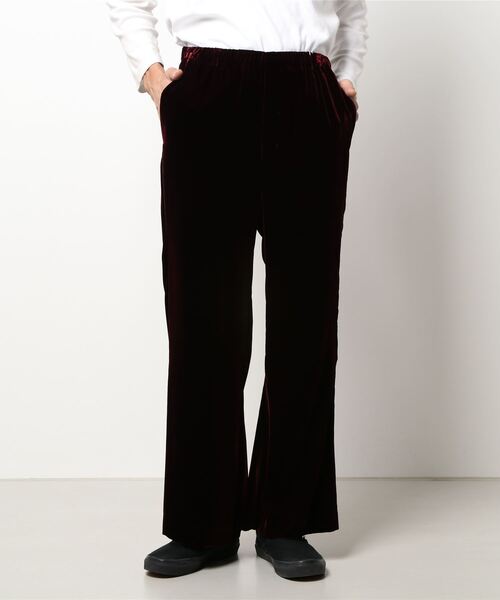 Lui's（ルイス）の「高級ベルベットワイドフレアパンツ（その他パンツ・メンズ・ブラック/ボルドー・SMALL/MEDIUM）」の8枚目の写真