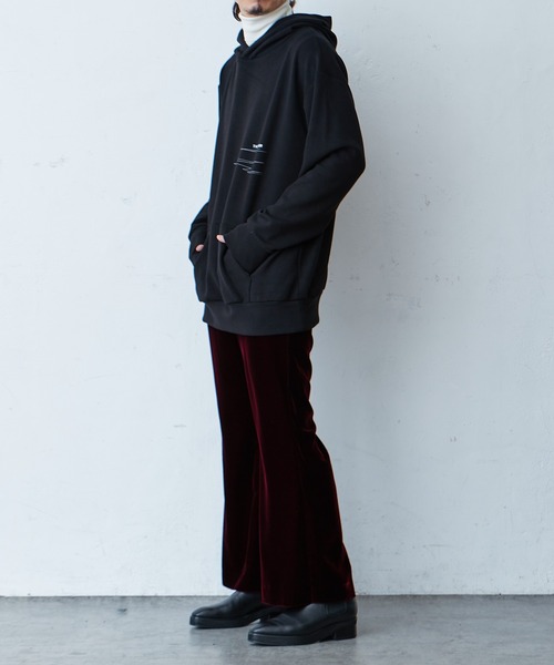 Lui's（ルイス）の「高級ベルベットワイドフレアパンツ（その他パンツ・メンズ・ブラック/ボルドー・SMALL/MEDIUM）」の6枚目の写真