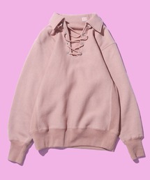 YOUNG&OLSEN The DRYGOODS STORE（ヤングアンドオルセン）の「YOUNG & OLSEN/ヤングアンドオルセン 2 REVERSE LASE UP SWEAT レースアップ 裏起毛 スウェット（スウェット）」