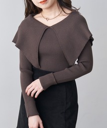 Chico | 【新色追加】2wayオフショルセーラーカラーリブニット(ニット/セーター)