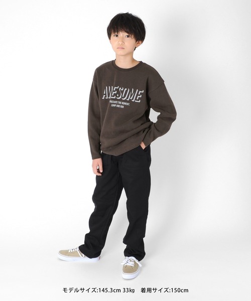 GLAZOS（グラソス）の「[ストレート]ツイル裏天竺・ベイカーパンツ（その他パンツ・キッズ・ブラック/ブラウン/カーキ・140cm/130cm/150cm/160cm/170cm）」の15枚目の写真
