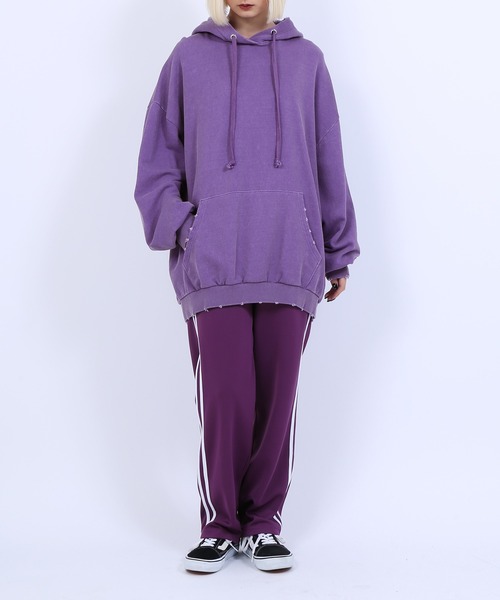 PUNYUS（プニュズ）の「ピグメントパーカー（パーカー・レディース・ブルー/グリーン/スミクロ/パープル/オレンジ・3/4）」の21枚目の写真