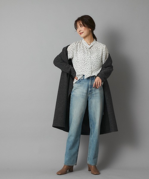 RIVE DROITE(リヴドロワ)の「フェミニンからスタイリッシュまで ハケドットボウタイブラウス(シャツ/ブラウス・レディース・ブラック/オフホワイト・FREE)」の21枚目の写真