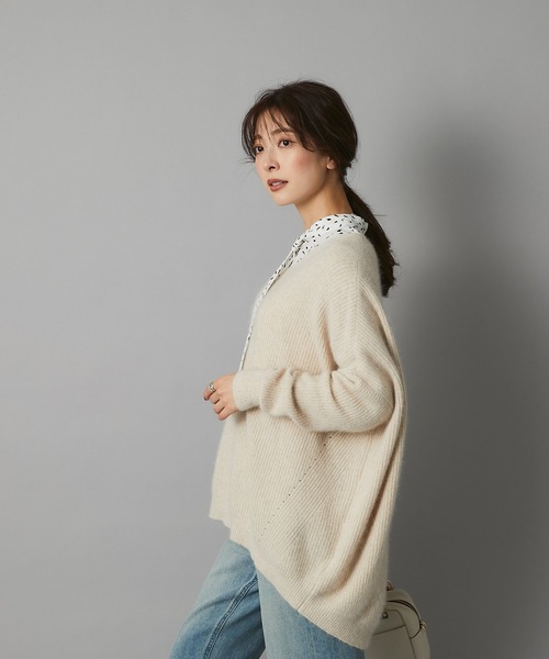 RIVE DROITE(リヴドロワ)の「フェミニンからスタイリッシュまで ハケドットボウタイブラウス(シャツ/ブラウス・レディース・ブラック/オフホワイト・FREE)」の8枚目の写真