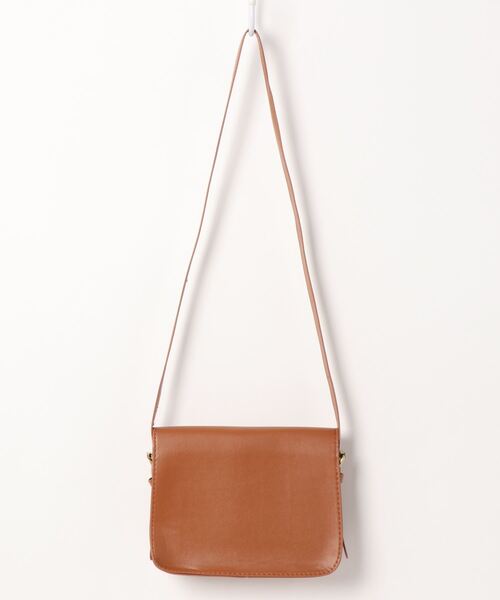 STYLEBLOCK（スタイルブロック）の「シンプルPUレザーミニショルダーバッグ（ショルダーバッグ・レディース・ライトブラウン/ホワイト/ブラウン系その他/ブラック・FREE）」の5枚目の写真