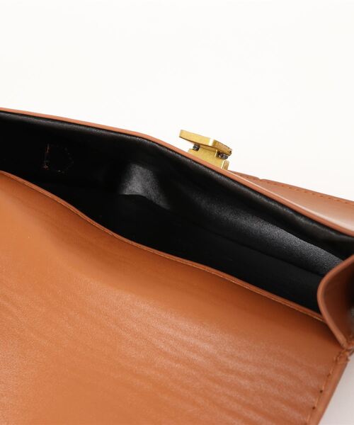 STYLEBLOCK（スタイルブロック）の「シンプルPUレザーミニショルダーバッグ（ショルダーバッグ・レディース・ライトブラウン/ホワイト/ブラウン系その他/ブラック・FREE）」の7枚目の写真