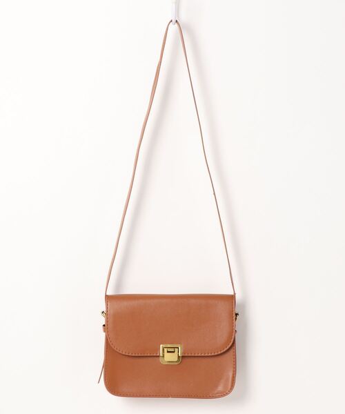 STYLEBLOCK（スタイルブロック）の「シンプルPUレザーミニショルダーバッグ（ショルダーバッグ・レディース・ライトブラウン/ホワイト/ブラウン系その他/ブラック・FREE）」の11枚目の写真