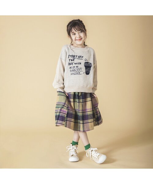 BREEZE（ブリーズ）の「先染めチェックスカート（スカート・キッズ・マスタード/カーキ・140/100/120）」の11枚目の写真