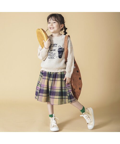 BREEZE（ブリーズ）の「先染めチェックスカート（スカート・キッズ・マスタード/カーキ・140/100/120）」の9枚目の写真