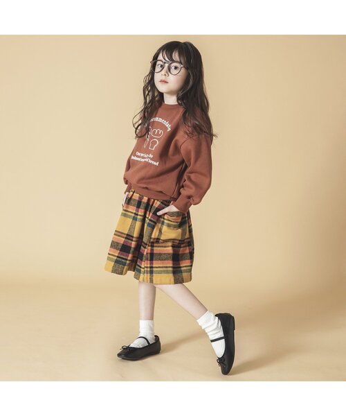 BREEZE（ブリーズ）の「先染めチェックスカート（スカート・キッズ・マスタード/カーキ・140/100/120）」の7枚目の写真