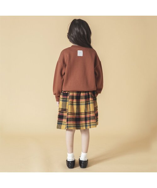 BREEZE（ブリーズ）の「先染めチェックスカート（スカート・キッズ・マスタード/カーキ・140/100/120）」の3枚目の写真