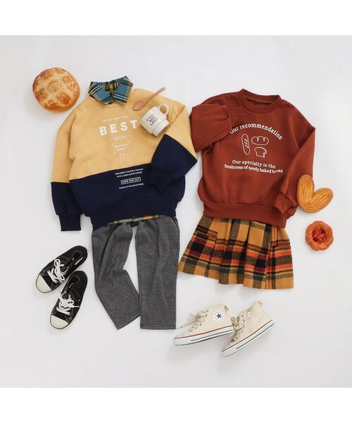 BREEZE（ブリーズ）の「先染めチェックスカート（スカート・キッズ・マスタード/カーキ・140/100/120）」の5枚目の写真