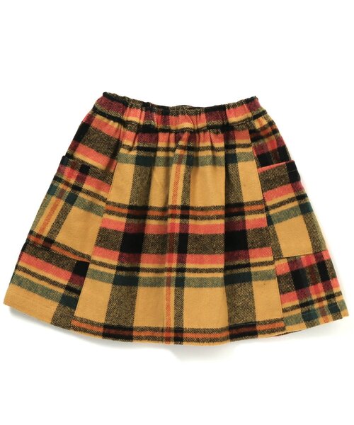 BREEZE（ブリーズ）の「先染めチェックスカート（スカート・キッズ・マスタード/カーキ・140/100/120）」の10枚目の写真