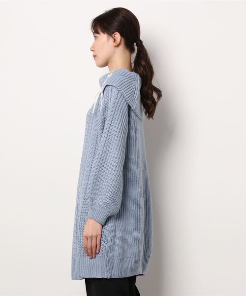 axes femme（アクシーズファム）の「W編み上げニットチュニック