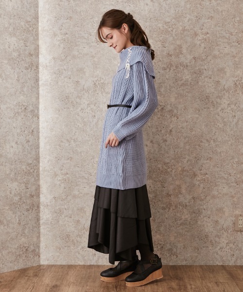 axes femme チュニック スカート W編み上げニットチュニック[品番：IGAW0001068]｜axes femme