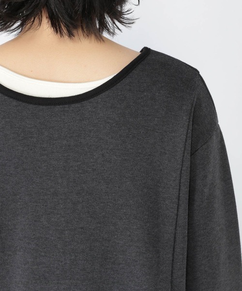 studio CLIP（スタディオクリップ）の「ダブルフェイスノーカラーコートワンピース（ノーカラーコート・レディース・アイボリー/チャコール/ブラウン・MEDIUM/LARGE）」の14枚目の写真