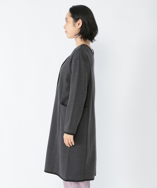 studio CLIP（スタディオクリップ）の「ダブルフェイスノーカラーコートワンピース（ノーカラーコート・レディース・アイボリー/チャコール/ブラウン・MEDIUM/LARGE）」の17枚目の写真