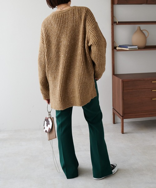 DISCOAT（ディスコート）の「メランジ畦Vネックプルオーバー（ニット