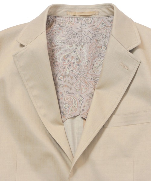 MEN'S BIGI（メンズビギ）の「デニム調シャンブレーストレッチジャケット　fabric made in japan（テーラードジャケット・メンズ・ベージュ/ネイビー・01/02/03/04）」の11枚目の写真