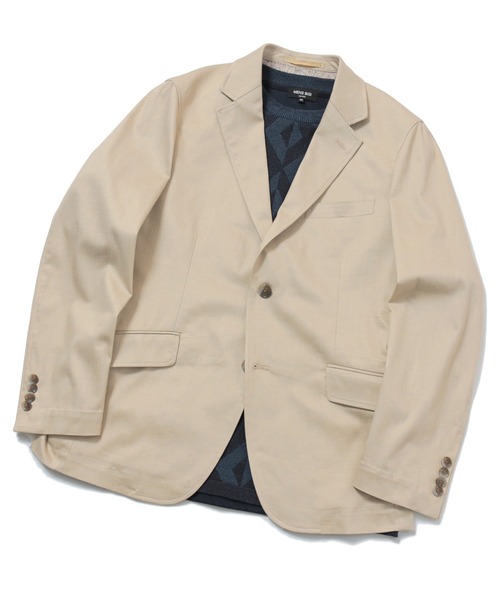 MEN'S BIGI（メンズビギ）の「デニム調シャンブレーストレッチジャケット　fabric made in japan（テーラードジャケット・メンズ・ベージュ/ネイビー・01/02/03/04）」の9枚目の写真
