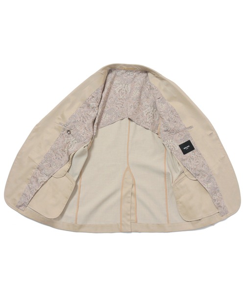 MEN'S BIGI（メンズビギ）の「デニム調シャンブレーストレッチジャケット　fabric made in japan（テーラードジャケット・メンズ・ベージュ/ネイビー・01/02/03/04）」の15枚目の写真