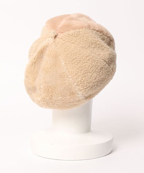 ehka sopo（エヘカソポ）の「パッチワークベレー（ハンチング/ベレー帽・レディース・モカ/ベージュ/オフホワイト・ﾌﾘ-）」の4枚目の写真
