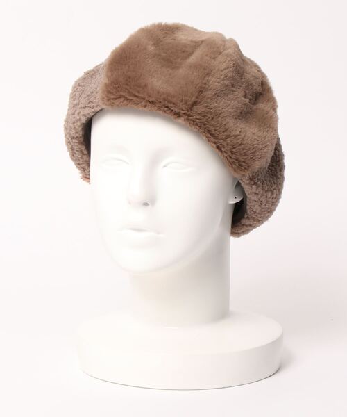 ehka sopo（エヘカソポ）の「パッチワークベレー（ハンチング/ベレー帽・レディース・モカ/ベージュ/オフホワイト・ﾌﾘ-）」の6枚目の写真