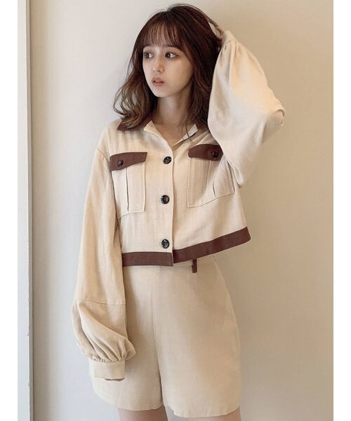 dazzlin(ダズリン)の「フレアシンプルショートパンツ(その他パンツ・レディース・ベージュ/ブラウン/その他1・FREE)」の4枚目の写真