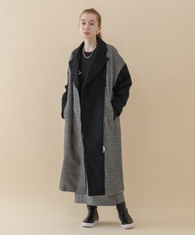 La SRIC | La SRIC グレンチェック×千鳥 ZIP コート(その他アウター)