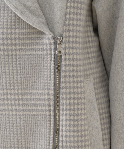 La SRIC(ラスリック)の「La SRIC グレンチェック×千鳥 ZIP コート(その他アウター・レディース・ブラック/ライトグレー・FREE)」の20枚目の写真