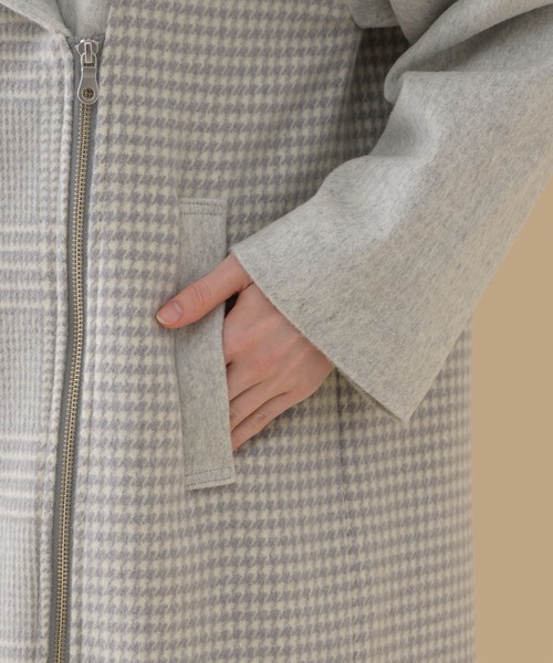 La SRIC(ラスリック)の「La SRIC グレンチェック×千鳥 ZIP コート(その他アウター・レディース・ブラック/ライトグレー・FREE)」の22枚目の写真