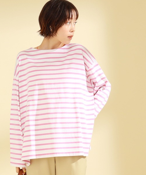 RayBEAMS/ボーダーロングスリーブビッグTシャツ