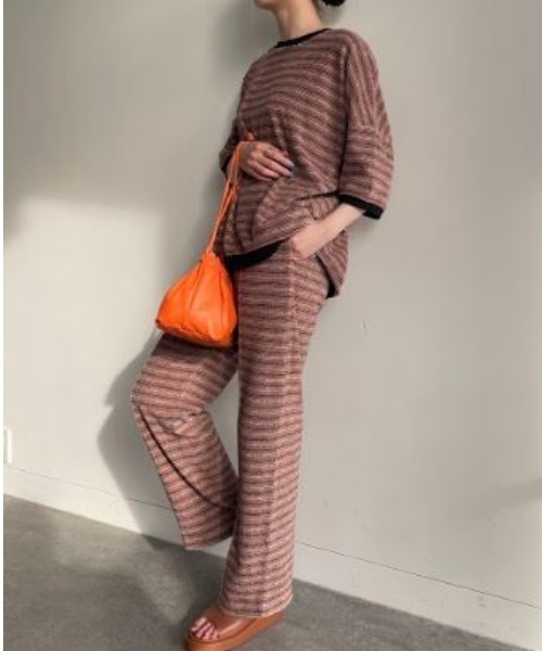 Demi-Luxe BEAMS（デミルクス ビームス）の「INSCRIRE / パイル ボーダー パンツ（その他パンツ・レディース・その他・ONE SIZE）」の9枚目の写真