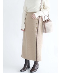 キルティングラップライクスカート