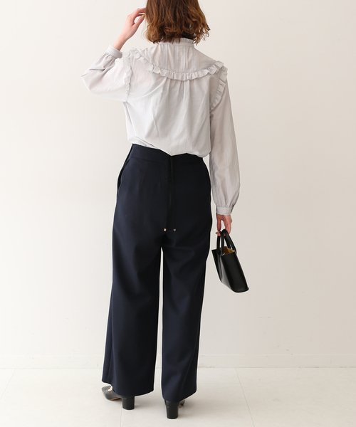 SLOBE IENA(スローブイエナ)の「コットンシルクフリルブラウス◆(シャツ/ブラウス・レディース・ブルー/グレー系その他/パープル系その他・FREE)」の13枚目の写真