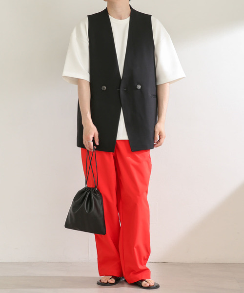 SENSE OF PLACE by URBAN RESEARCH（センスオブプレイスバイアーバンリサーチ）の「フェイクレザーキンチャクショルダーバッグ（ショルダーバッグ・メンズ・ブラック/グリーン/ライトグレー・ONE）」の9枚目の写真