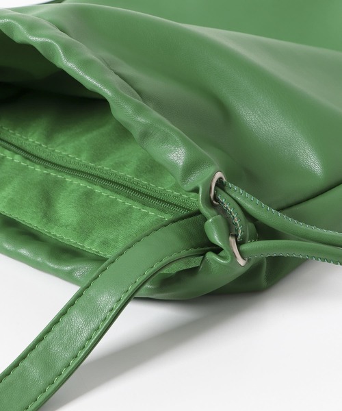 SENSE OF PLACE by URBAN RESEARCH（センスオブプレイスバイアーバンリサーチ）の「フェイクレザーキンチャクショルダーバッグ（ショルダーバッグ・メンズ・ブラック/グリーン/ライトグレー・ONE）」の19枚目の写真