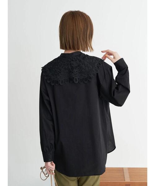 earth music&ecology(アースミュージックアンドエコロジー)の「レース衿ブラウス*(シャツ/ブラウス・レディース・ブラック/オフホワイト・FREE)」の13枚目の写真